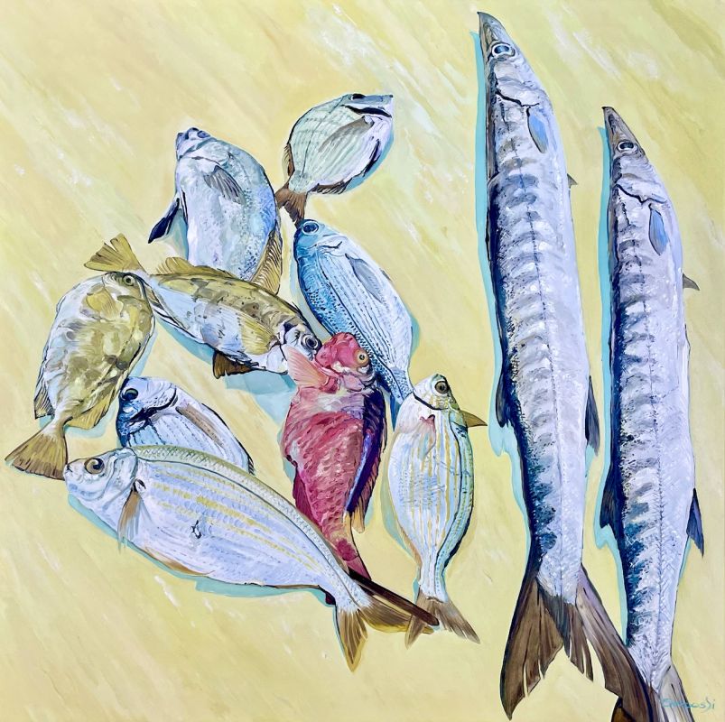 Mixed fish with Barracuda
